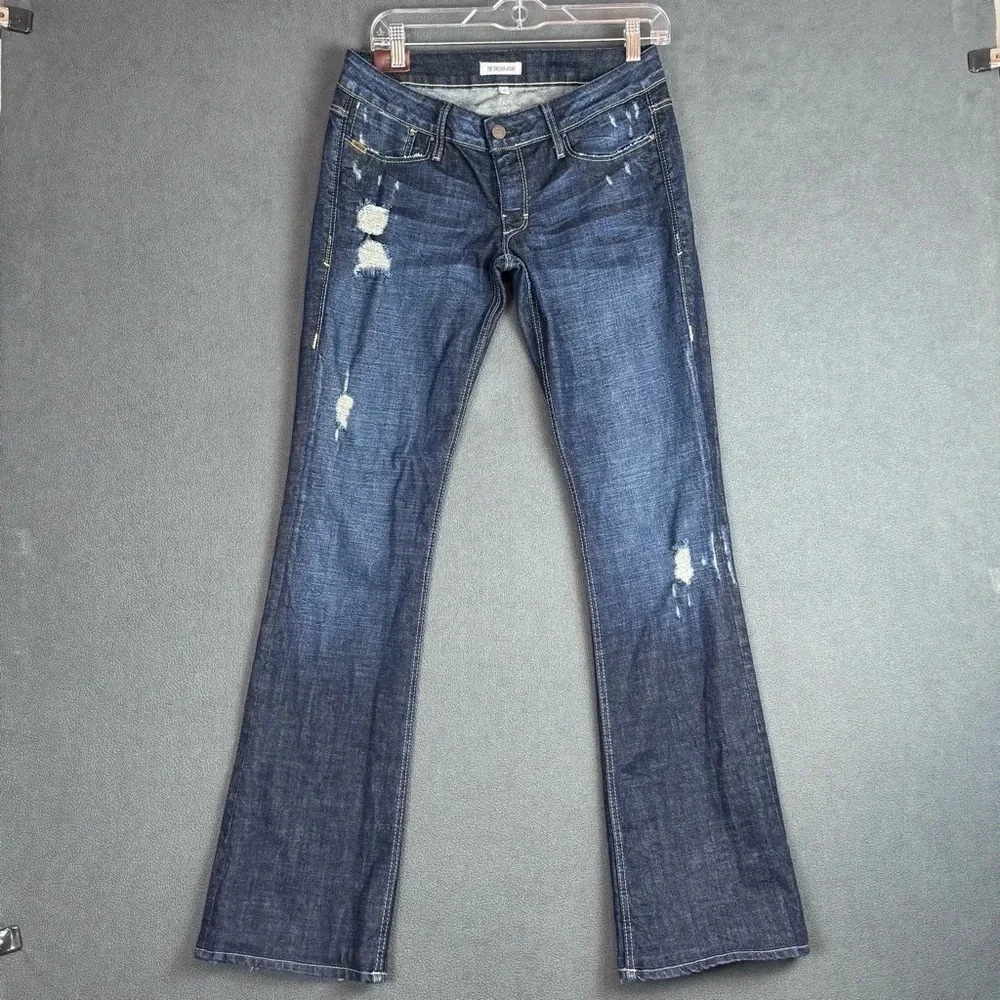 SINCLAIR MFGRP VASSAR BLUE DISTRESSED JEANS SiIZE: 28